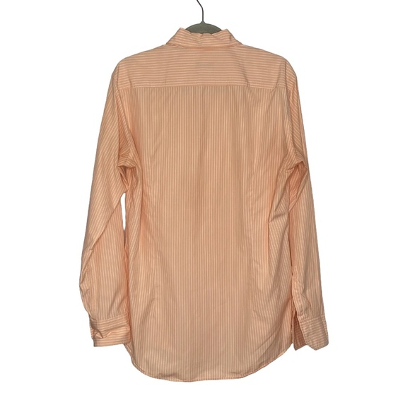 BOSS Hugo Boss Slim Fit Peach Stripe Dress Shirt Tailored European Fit 41/42 L - Picture 4 of 13